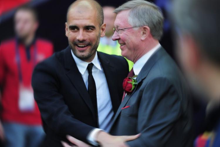 Sir Alex Ferguson és Pep Guardiola (Fotó: huffingtonpost.co.uk)